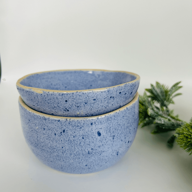 Duo de bols bleu clair