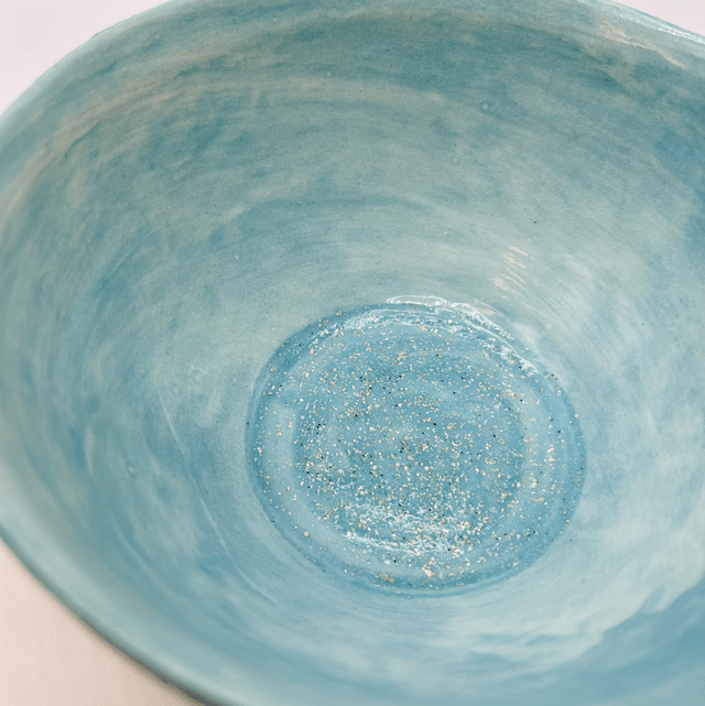 Bol turquoise pailleté