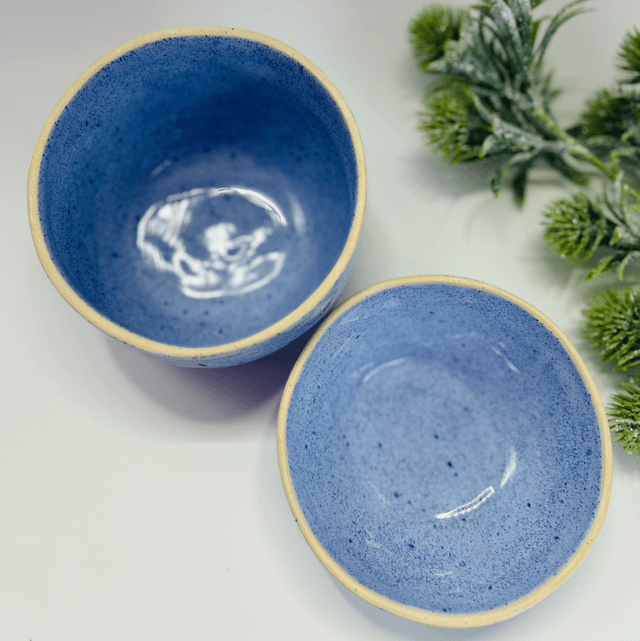 Duo de bols bleu clair