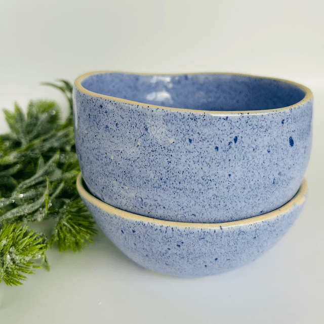 Duo de bols bleu clair